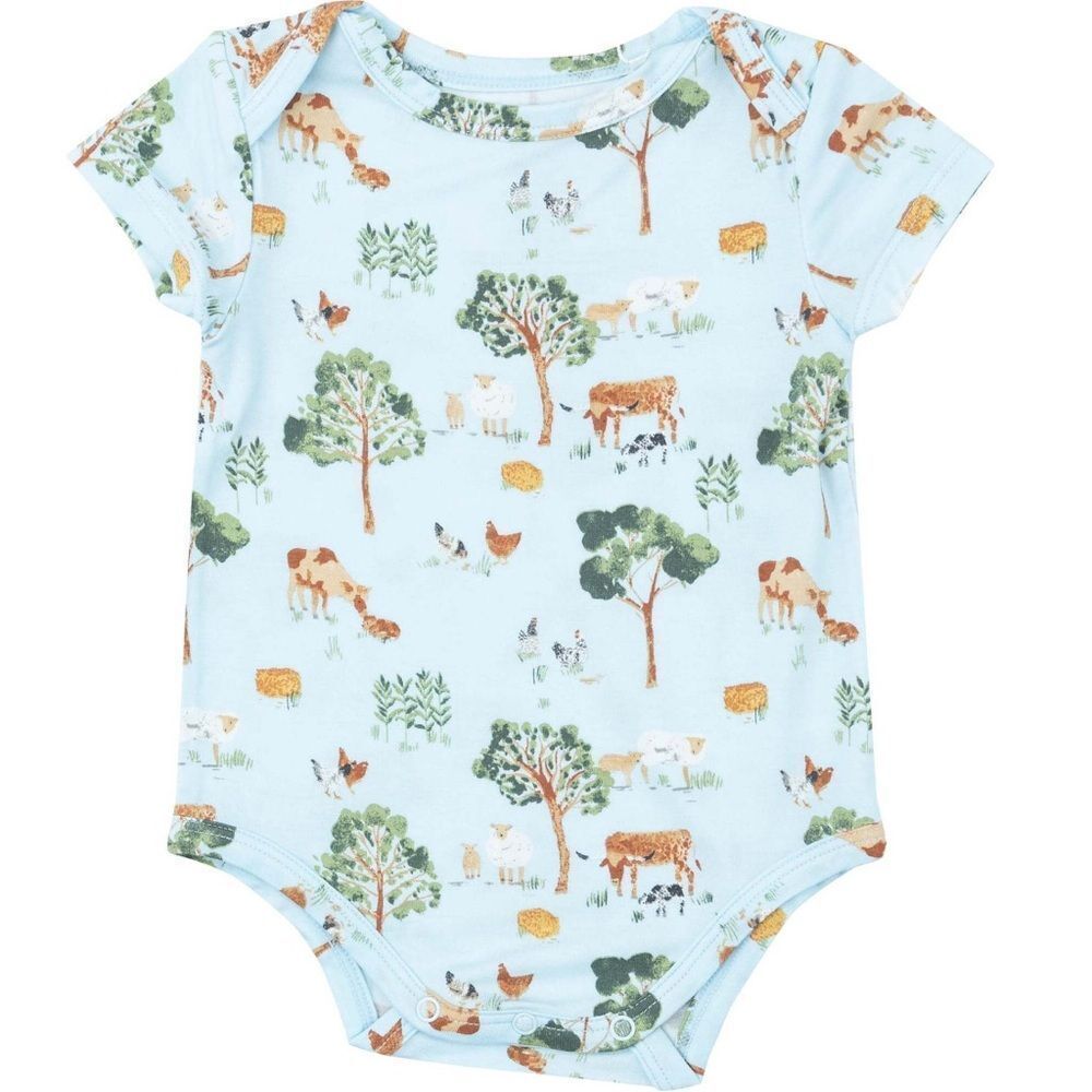 Angel Dear Farm Friends Bodysuit Size 0-3 Months NWT